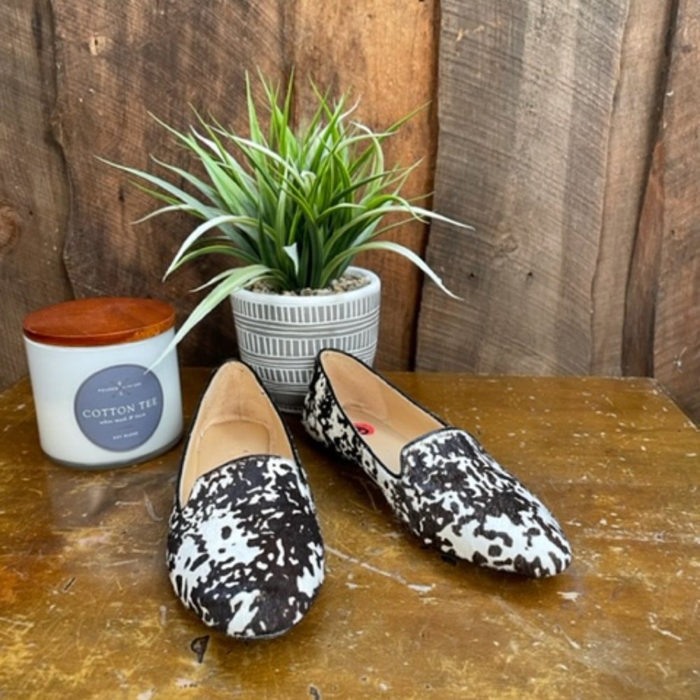 Joe Fresh Calf Hair Flats, Size 6